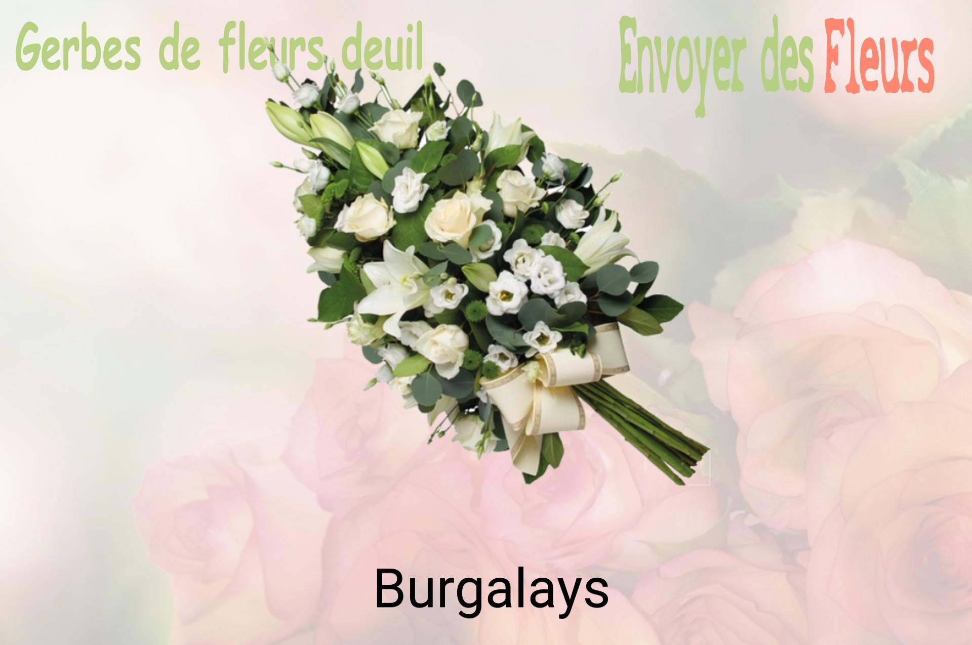 Gerbe de fleurs de deuil livrée à Burgalays